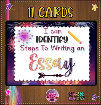 Preview of I Can Identify Steps to Writing An Essay! | BOOM Deck| Language Arts