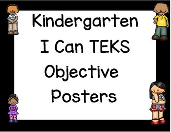 I Can Kindergarten Texas TEKS Objective Posters by Loving Life in