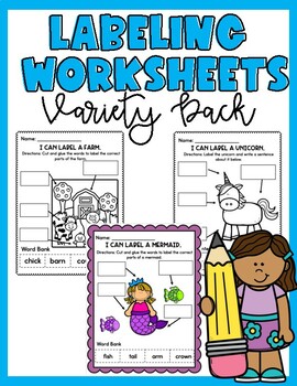 Preview of I Can Label a Picture | Labeling Worksheets | Independent Practice