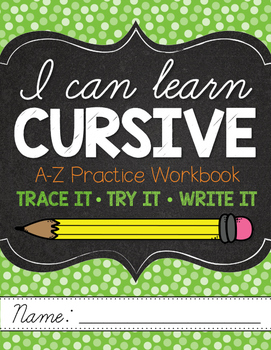Preview of I Can Learn Cursive Workbook