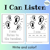 I Can Listen: SEL Listening I Can Statement Writing and Co