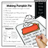 I Can Make No Bake Pumpkin Pie - Literacy and Craft