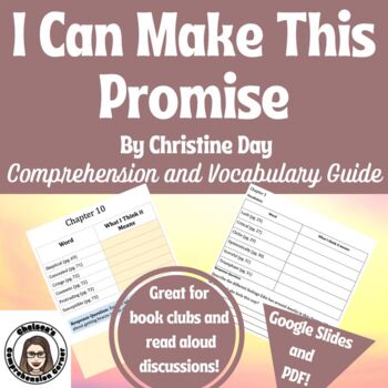 Preview of I Can Make This Promise Comprehension Questions and Vocabulary (Google and PDF)