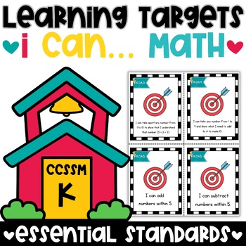 Preview of Kindergarten Math Learning Targets | I Can…Math Statements
