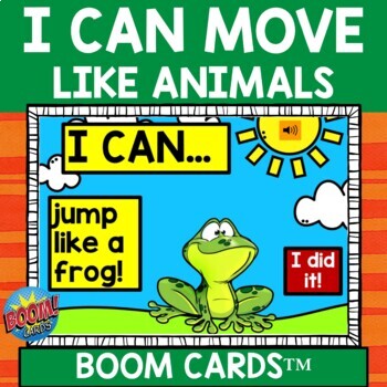 Preview of I Can Move Errorless Gross Motor Brain Break BOOM Cards Distance Learning