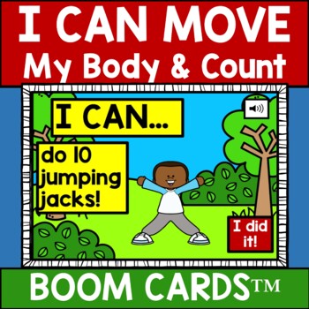 Preview of I Can Move My Body and Count to 10 GIF Kids BOOM Cards™ Brain Break