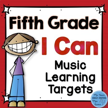 Preview of I Can Music Learning Targets: Fifth Grade
