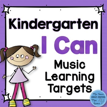 Preview of I Can Music Learning Targets: Kindergarten