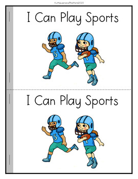 Preview of I Can Play Sports Emergent Reader