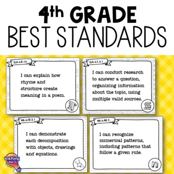 Preview of 4th Grade BEST Standards Core Subjects "I Can" Posters Florida