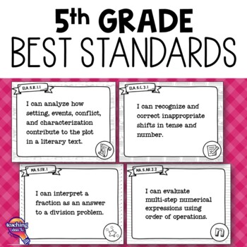 Preview of 5th Grade Florida BEST Core Subjects Standards "I Can" Posters