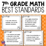 7th Grade MATH BEST Standards "I Can" Posters Florida