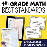 4th Grade MATH BEST Standards I Can Posters & Checklists B
