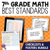 7th Grade MATH BEST Standards I Can Posters & Checklists B