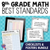 8th Grade MATH BEST Standards I Can Posters & Checklists B