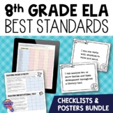 8th Grade ELA BEST Standards I Can Posters & Checklists Bu