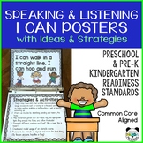 I Can Posters for Preschool Speaking and Listening Standards