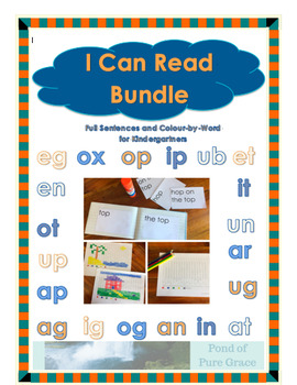 Preview of I Can Read Bundle: Full Sentences and Colour-by-Word for Kindergartners