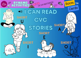 I Can Read CVC Stories - Short A, E I, O, and U-BOOM CARDS