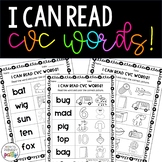 I Can Read CVC Words Practice Pages