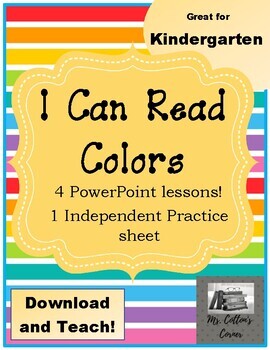 Preview of I Can Read Colors! - a beginning reader series on colors! - Distance Learning