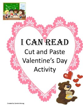 Preview of I Can Read Cut and Paste Valentine's Day Activity