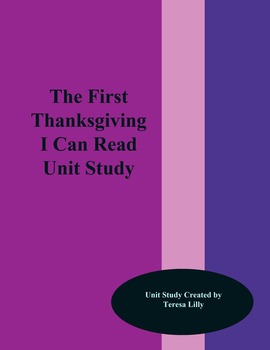 Preview of The First Thanksgiving I Can Read Unit Study