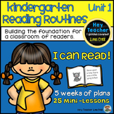Kindergarten Reader's Workshop Unit 1 {25 Mini Lessons}