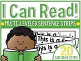 I Can Read! Multi-Leveled One-to-One Sentence Strips