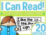 I Can Read!  Picture Assisted One-to-One Sentence Strips