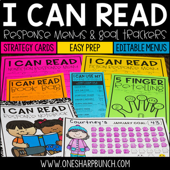 Preview of I Can Read Reading Response Menus & Goal Tracker