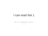 I Can Read Set 1
