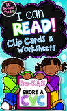 Learn to Read Activity -I Can Read (Short A) Clip Cards & 
