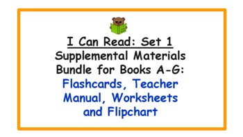 Preview of I Can Read Workbook Set 1,  A-G, Flip Chart, Flashcard Bundle