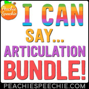 Preview of I Can Say... Articulation Workbook Bundle by Peachie Speechie