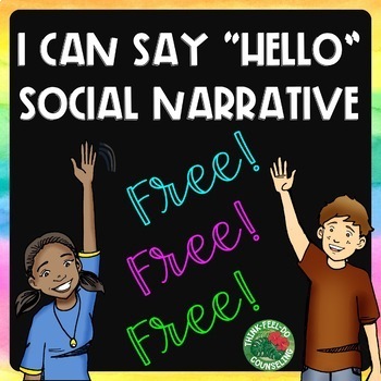 Preview of I Can Say Hello Social Narrative - 2 Versions