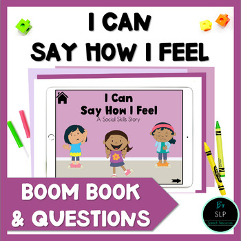 Preview of Feelings and Emotions Social Skills Story Digital Boom Activity Speech Therapy