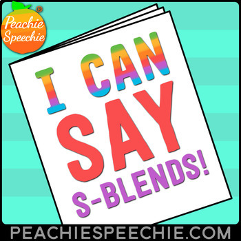 Preview of I Can Say S-Blends Speech Therapy Workbook