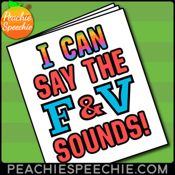 Preview of I Can Say the F and V Sounds Articulation Workbook