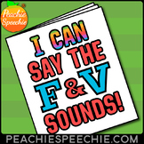 I Can Say the F and V Sounds Articulation Workbook