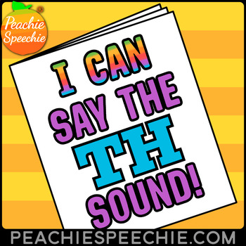Preview of I Can Say the TH Sound Speech Therapy Articulation Workbook by Peachie Speechie