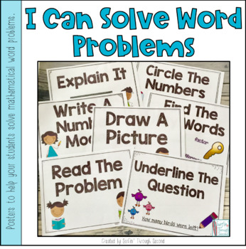 Preview of I Can Solve Word Problems Posters