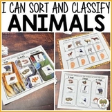 Preschool Sort and Classify Animals Activities