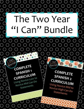 Preview of "I Can" Spanish-Year 1 and 2 Bundle