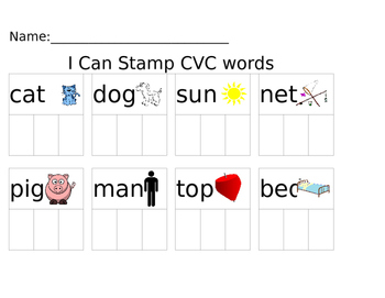 Preview of I Can Stamp CVC words