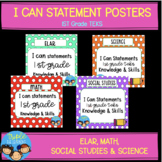 I Can Statement Posters for 1st Grade TEKS BUNDLE
