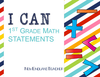 Preview of FREE I Can Statements: 1st Grade Math (Common Core State Standards)