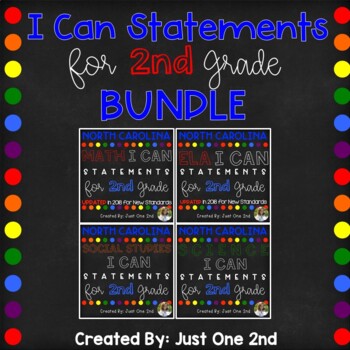 Preview of I Can Statements 2nd Grade BUNDLE for North Carolina