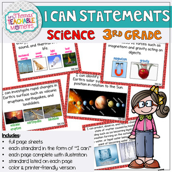 I Can Statements 3rd Grade TEKS Science by Thomas Teachable Moments