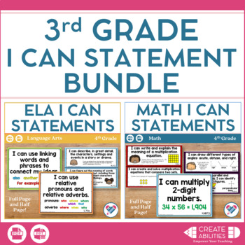 Preview of I Can Statements Bundle 3rd Grade